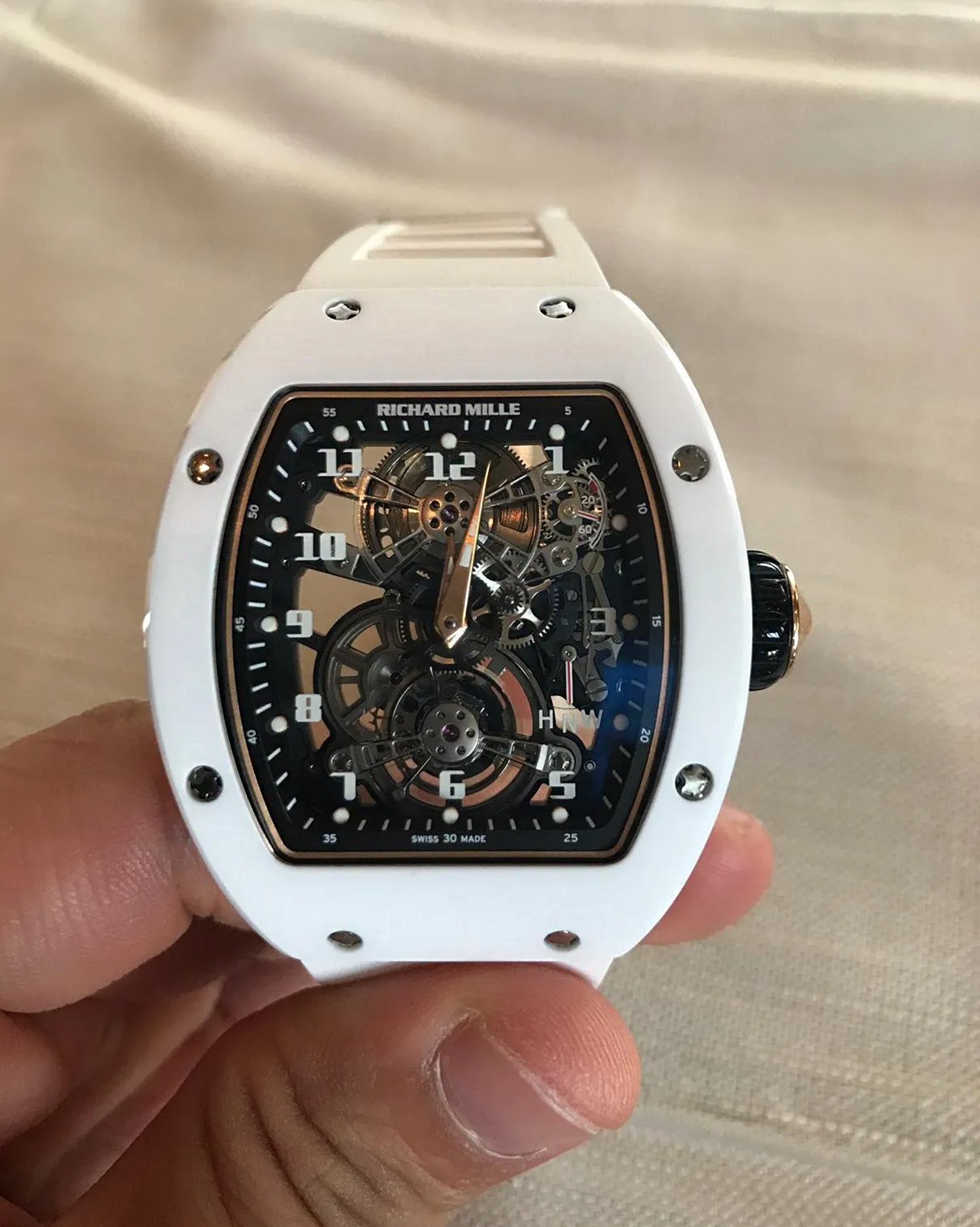 Rm 17 01 Tourbillon White Ceramic Watch 