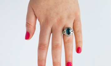 Very Rare 4.50 Carat Teal Kyanite Ring