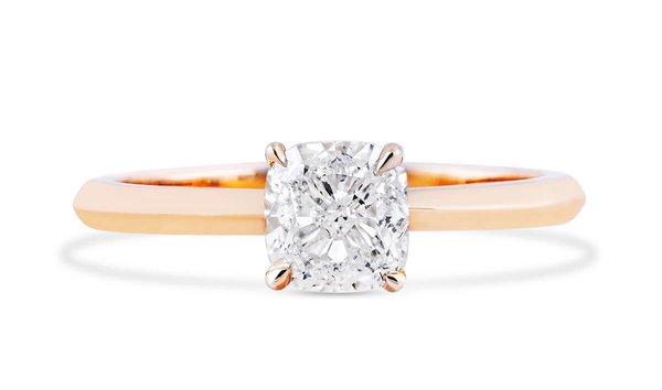 White Diamond Ring, 1.01 Carat, Cushion shape, GIA Certified, 1329193063 (11573818)