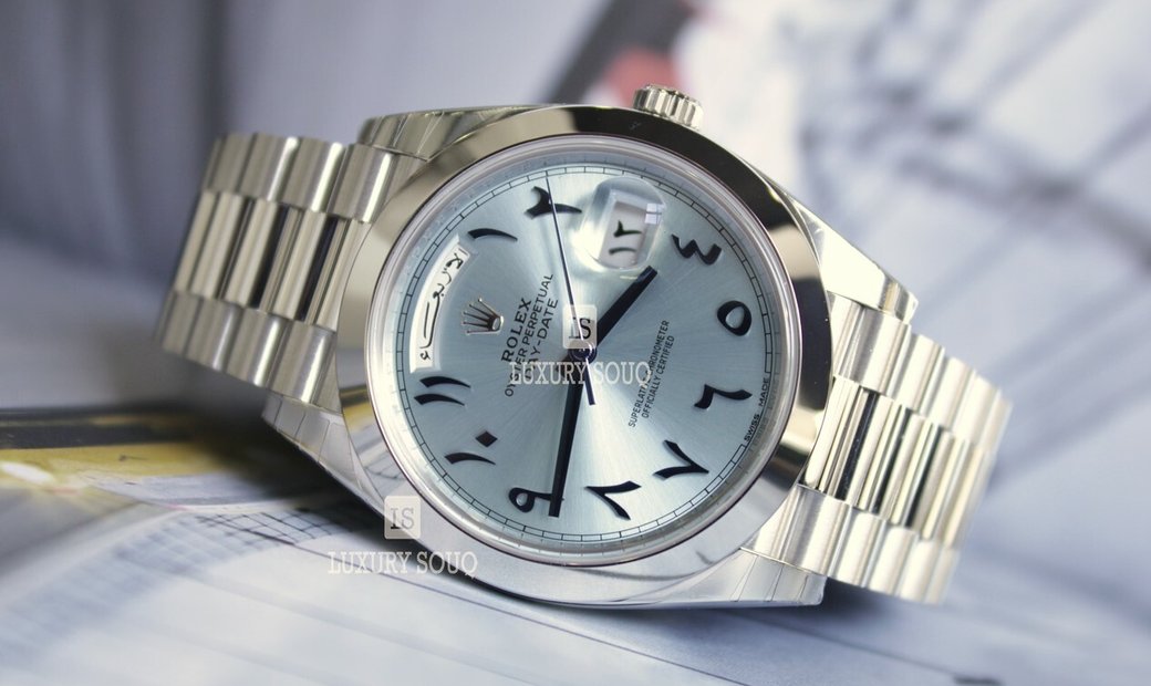 Rolex Day Date Pre-owned Platinum 40mm Men's Watch