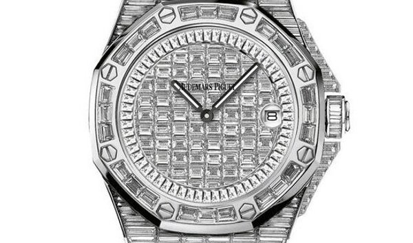 AUDEMARS PIGUET RO OFFSHORE QUARTZ FULL BAGUETTE DIAMOND PAVE DIAL 67543BC.ZZ.9185BC.01 (11606045)