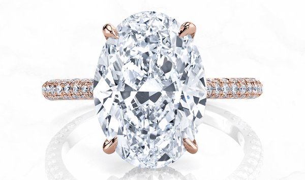 2.00CT Solitaire Oval Cut Diamond Engagement Ring in 18K Rose Gold (11611344)