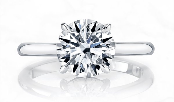1.00CT Solitaire Round Brilliant Cut Diamond Engagement Ring in Platinum (11611403)