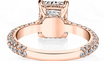 2.00CT Solitaire Emerald Cut Diamond Engagement Ring in 18K Rose Gold 