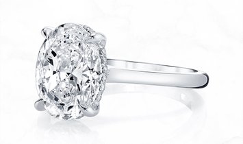 3.00ct Solitaire Oval Cut Diamond Engagement Ring in Platinum 