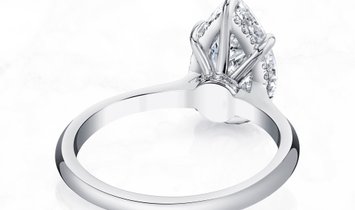 3.00ct Solitaire Pear Cut Diamond Engagement Ring in Platinum 