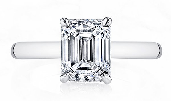 3.00ct Solitaire Emerald Cut Diamond Engagement Ring in 18K White Gold (11614372)