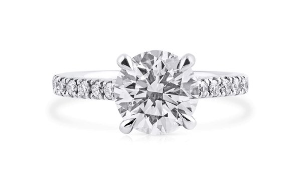 White Diamond Ring, 2.06 Ct. (2.29 Ct. TW), Round shape, GIA Certified, 5202994217 (11614482)
