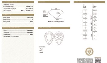 White Diamond Earrings, 2.00 Ct. (3.40 Ct. TW), Pear shape, GIA Certified, JCEW05408416