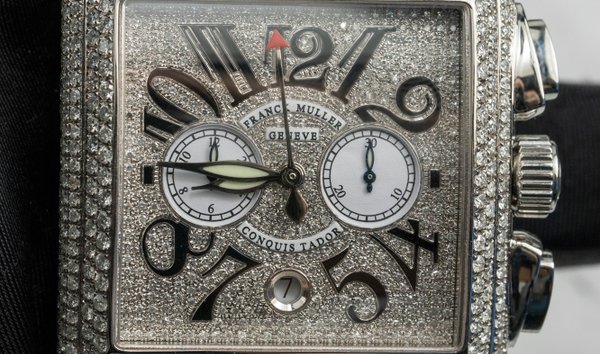 Frank Muller Conquistador Cortez 10000 H CC Elita Diamond Set Stainless Steel (11279595)