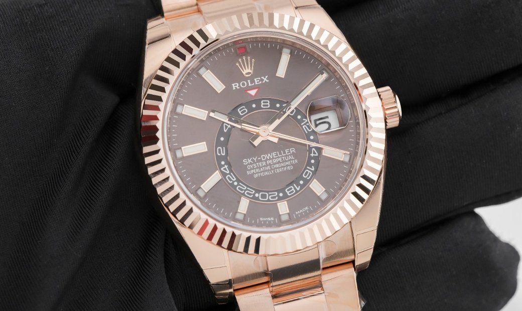 rolex sky dweller everose