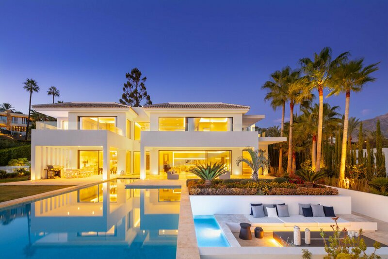 Substantial Modern Villa With Open Sea And Golf In Marbella, Andalusia ...