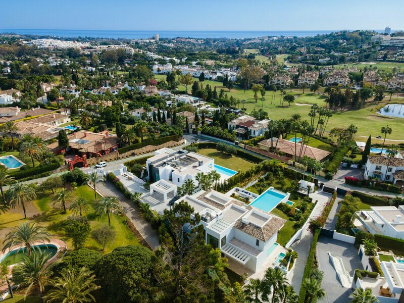 Substantial Modern Villa With Open Sea And Golf In Marbella, Andalusia ...