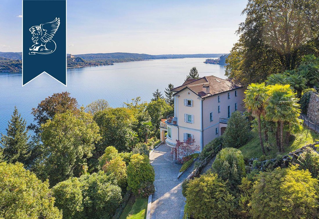 Elegant Estate Overlooking Lake Maggiore In Arona, Piedmont, Italy For
