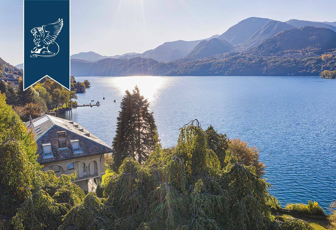 Luxurious Waterfront Estate By Lake D'orta In Omegna, Piedmont, Italy