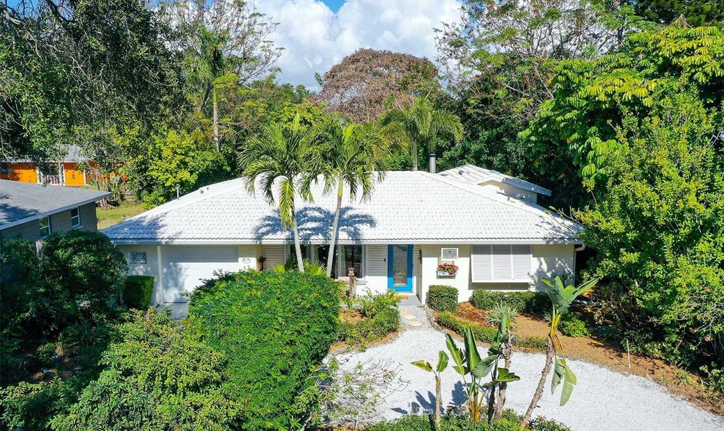 Солнечный и уединенный дом в Сарасота, Флорида