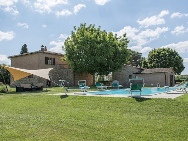 Hus på landsbygden i Lucignano, Toscana, Italien 1