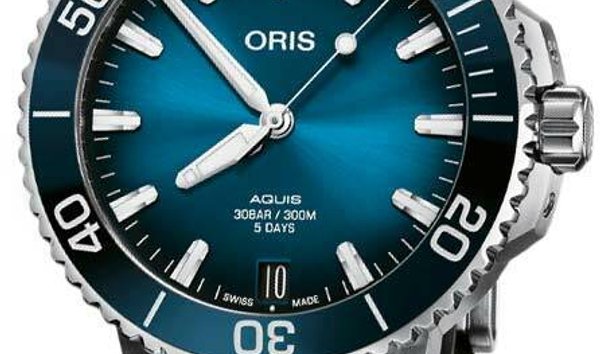 ORIS AQUIS DATE CALIBRE 400 AUTOMATIC BLUE DIAL 01 400 7769 4135-07 4 22 74FC (11763720)
