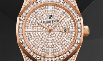 Audemars Piguet 67652OR.ZZ.1265OR.01 Royal Oak Quartz  Diamond Set 18K Pink Gold