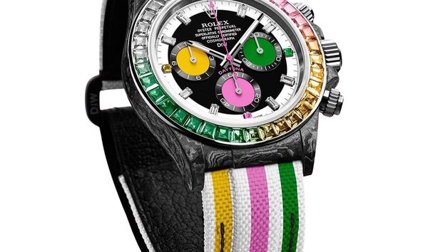 Rolex DiW 勞力士 Carbon Daytona "RAINBOW CANDY" (Retail:EUR 78990) (11793191)