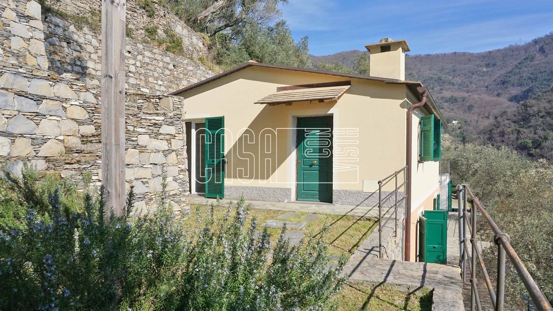 Semi Independent House Enjoying Stunning Sea View In Rapallo, Liguria