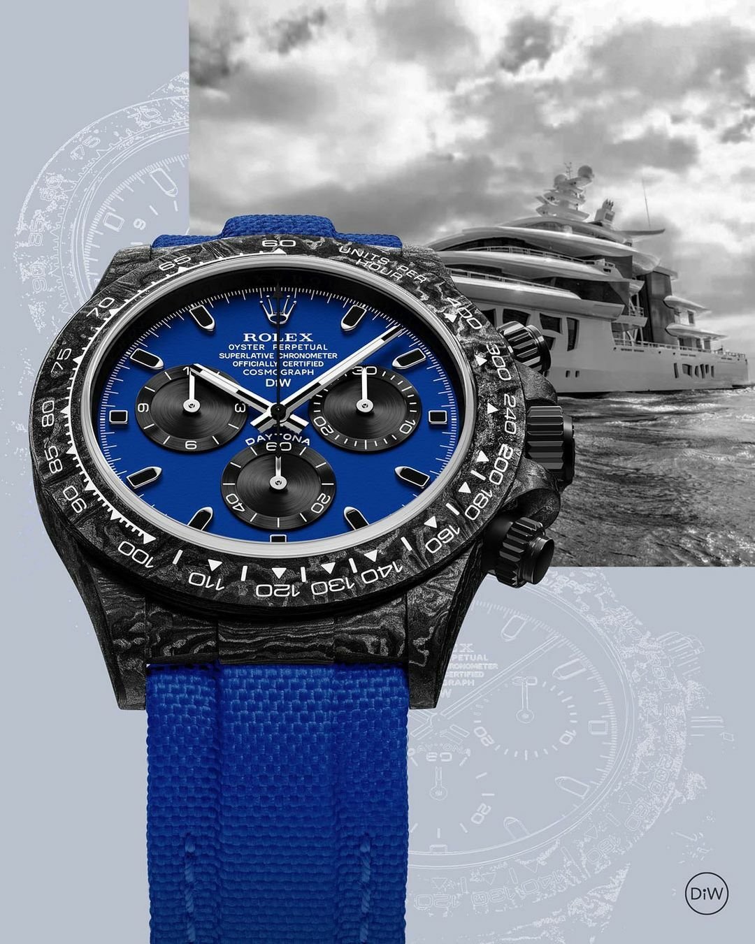 Rolex Di W Ntpt Carbon Daytona Miami Blue