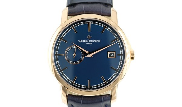 Vacheron Constantin Traditionnelle 87172/000R-B512 Bucherer Blue Dial in Pink Gold (11863278)