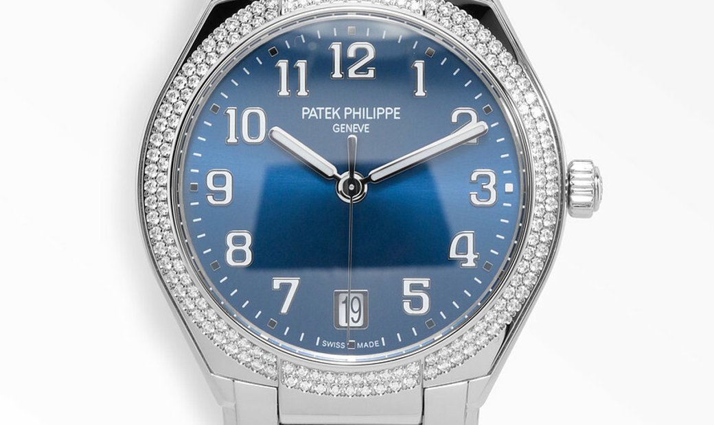 Patek Philippe Twenty-4 7300-1200A-001 Stainless Steel Blue Sunburst Dial Diamond Bezel