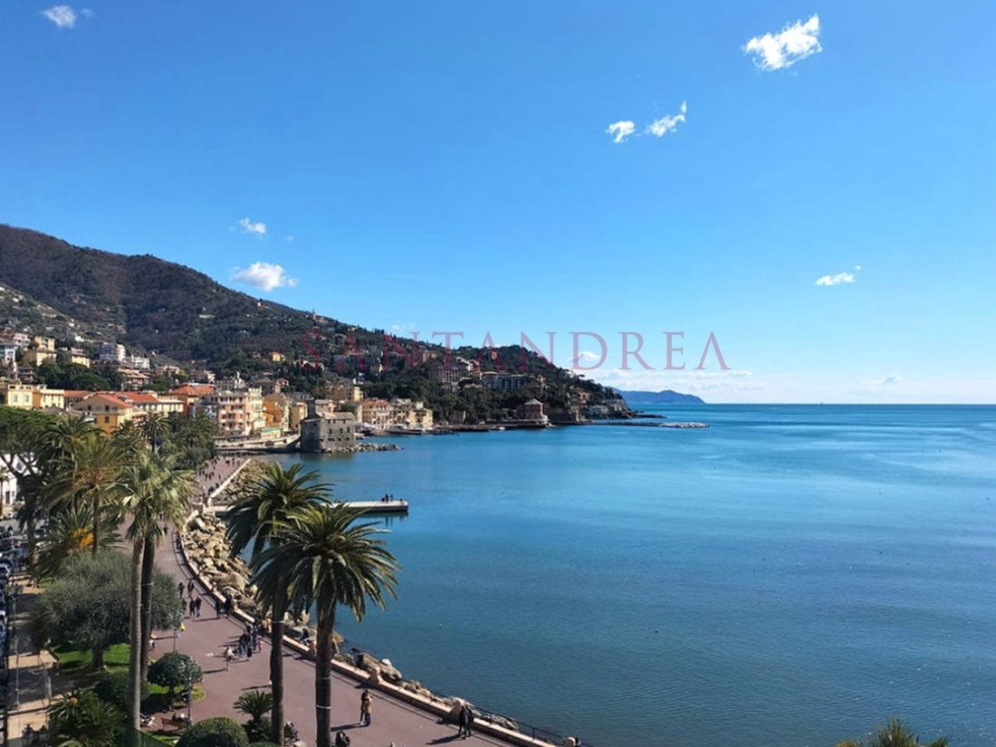 Beautiful Penthouse With Sea View In Rapallo, Liguria, Italy For Sale