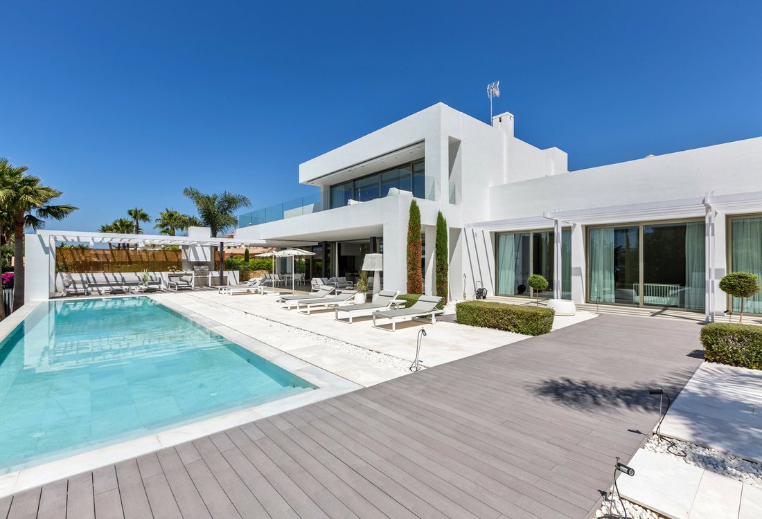 Modern Luxury Villa With Sea Views 150 Meters In Marbella, Andalusia ...