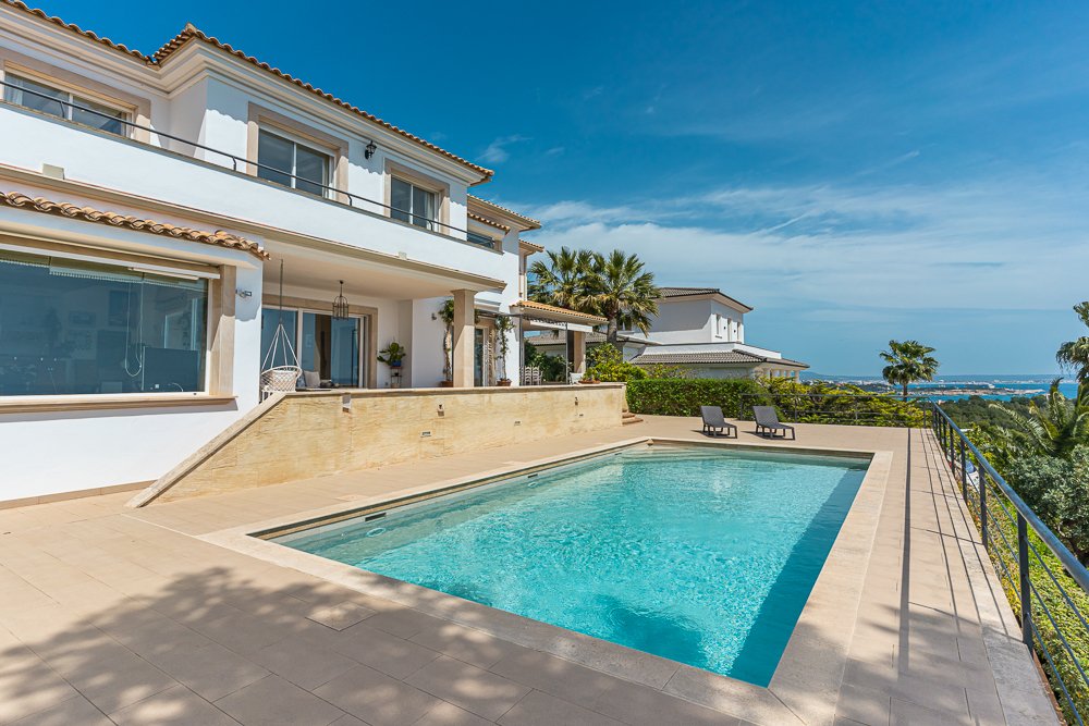 Mediterranean Villa With Panoramic Sea In Bendinat, Balearic Islands ...