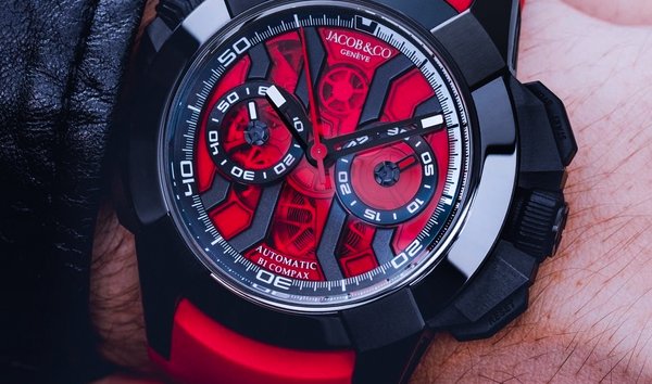 Jacob & Co Epic X Chrono Black Titanium Red Mineral EC311.21.SB.RB.A (Retail:HK$260,000) (11913396)