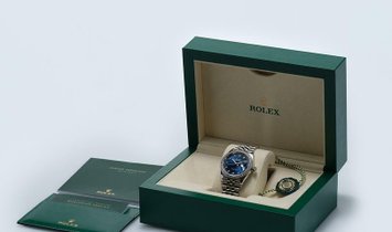 Rolex Datejust 36 126284RBR-0029 Oystersteel and White Gold Diamond Set Blue Dial Diamond Bezel
