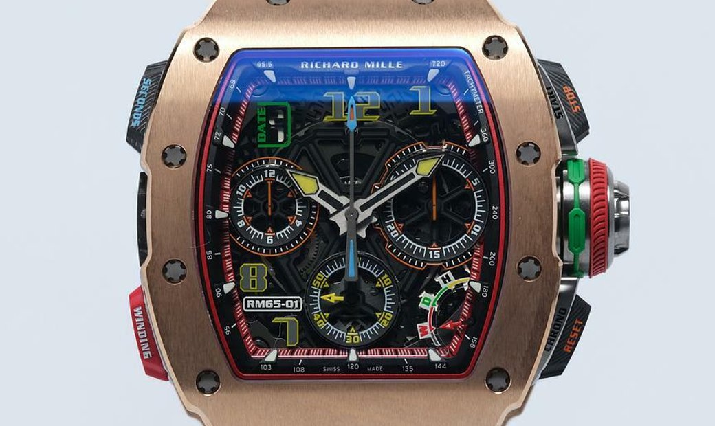 Richard Mille RM 65-01 Split Seconds Chronograph Red Gold and Carbon TPT