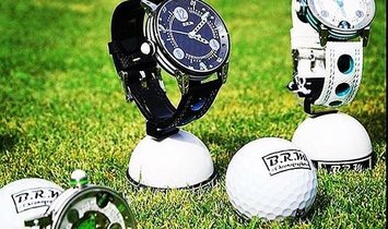  B.R.M Golf Skeleton with Golf ball design crown, automatic, stainless steel black dimpled dial 44mm