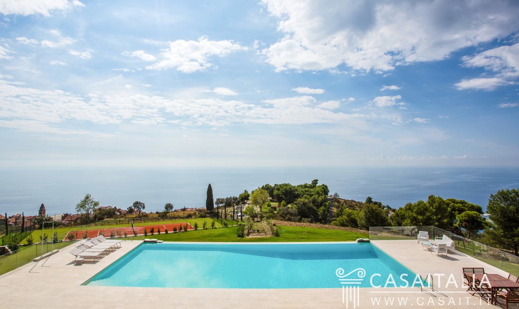 Luxury Villa With Sea View For Sale Between In Costarainera, Liguria