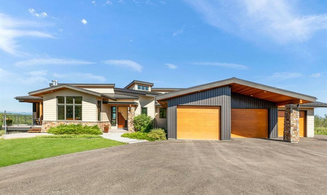 Unifamiliar Rural Foothills Md Canadá En Aldersyde, Alberta, Canadá En