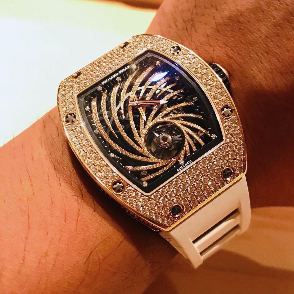 Richard Mille Rm 51 02 Diamond Twister Tourbillon Rose Gold In