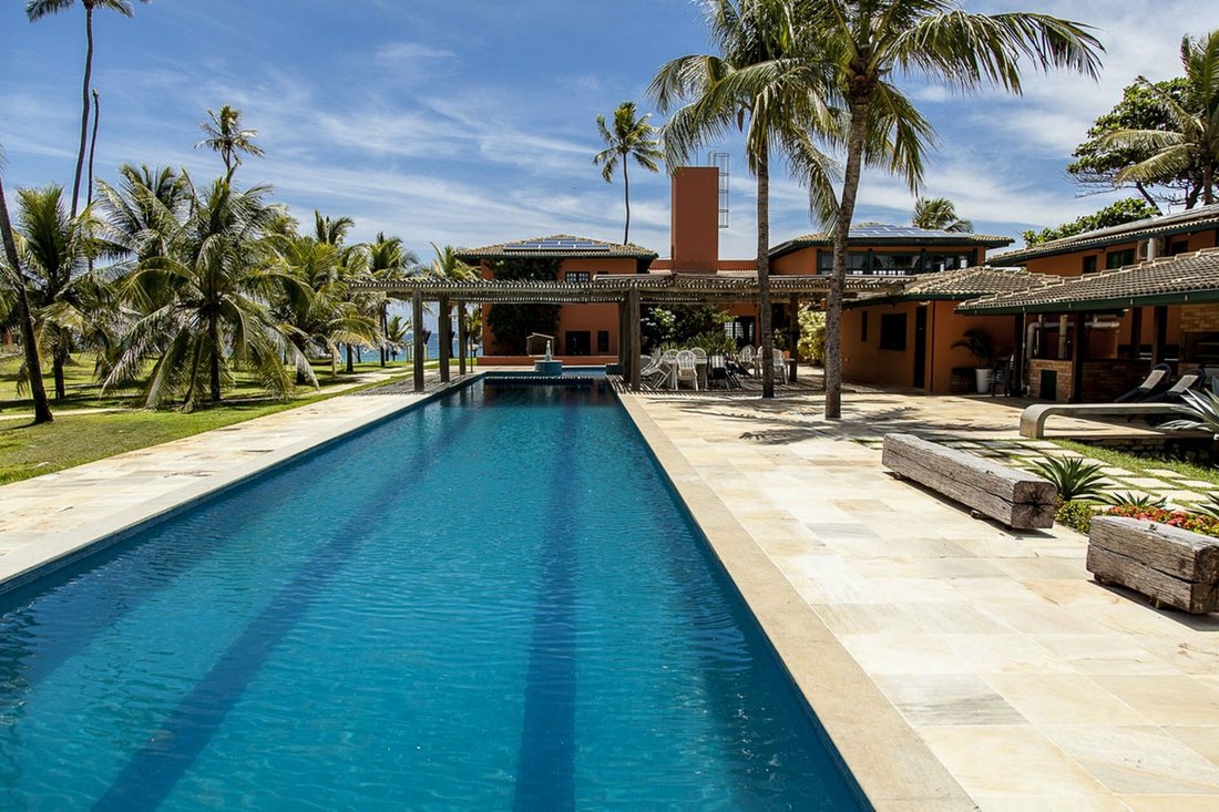 Bah633 Paradise Front De Mer Près De Dans Busca Vida Resort, Bahia