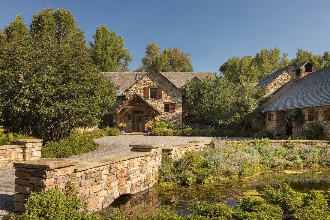 Enchanting Estate And Gardens In Tucker Ranch In Wilson, Wyoming