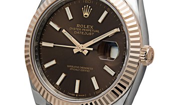 Rolex Datejust 41 Oyster Perpetual 126331-0002 Two-Tone Oystersteel and Everose Gold Chocolate Dial