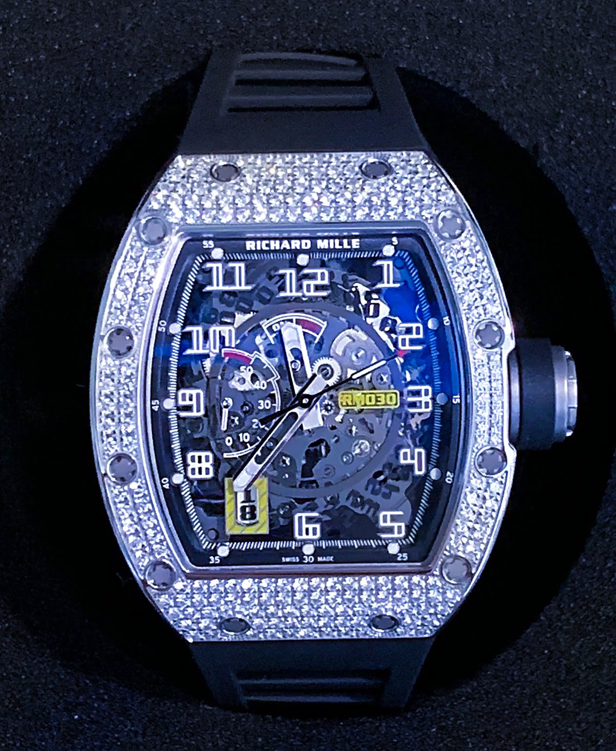 Richard Mille [New] Rm 030 White Gold/Titanium Diamonds Watch In Hong ...