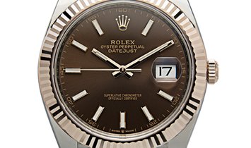 Rolex Datejust 41 Oyster Perpetual 126331-0002 Two-Tone Oystersteel and Everose Gold Chocolate Dial