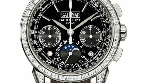 Patek Philippe Grand Complications 5271P-001 Perpetual Calendar Chronograph Diamond Set Bezel (12271876)