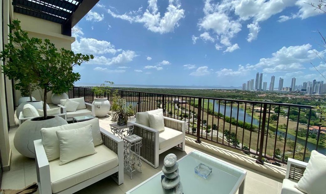 Illustration of Luxury Penthouse With Private Golf Course Access And Private Putting Green
