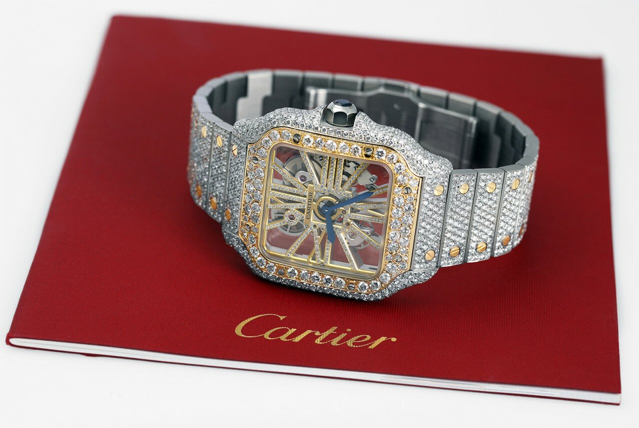 Cartier Santos De Cartier Skeleton Custom In New York New York