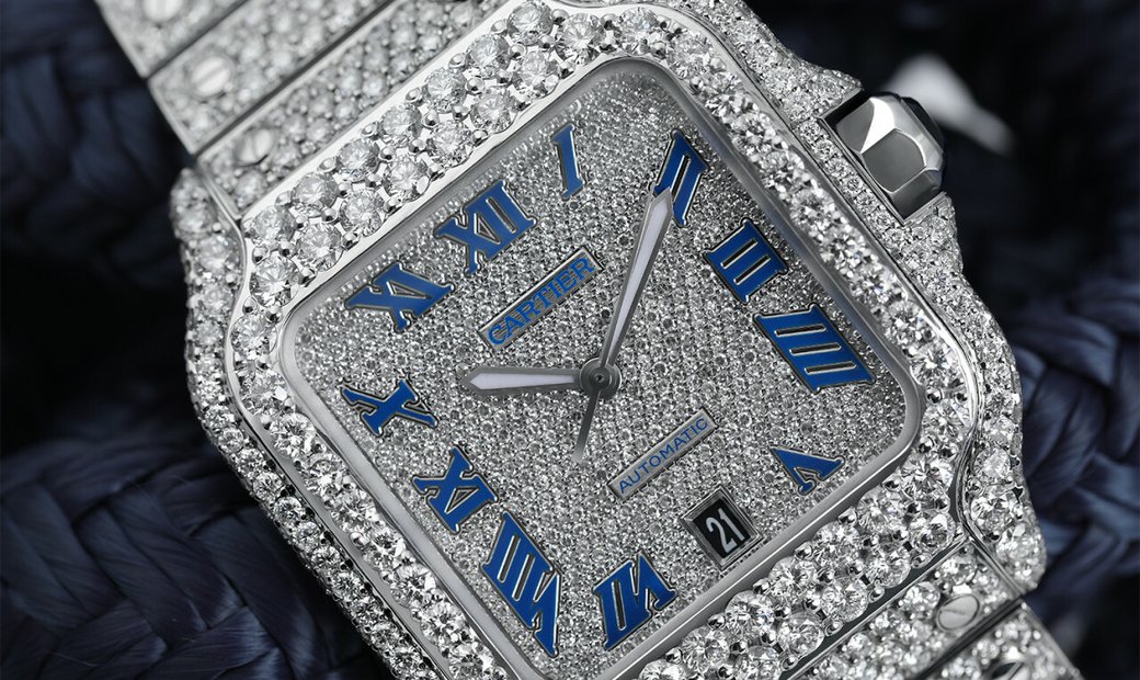 Cartier Santos Large Stainless Steel Watch In New York, New York