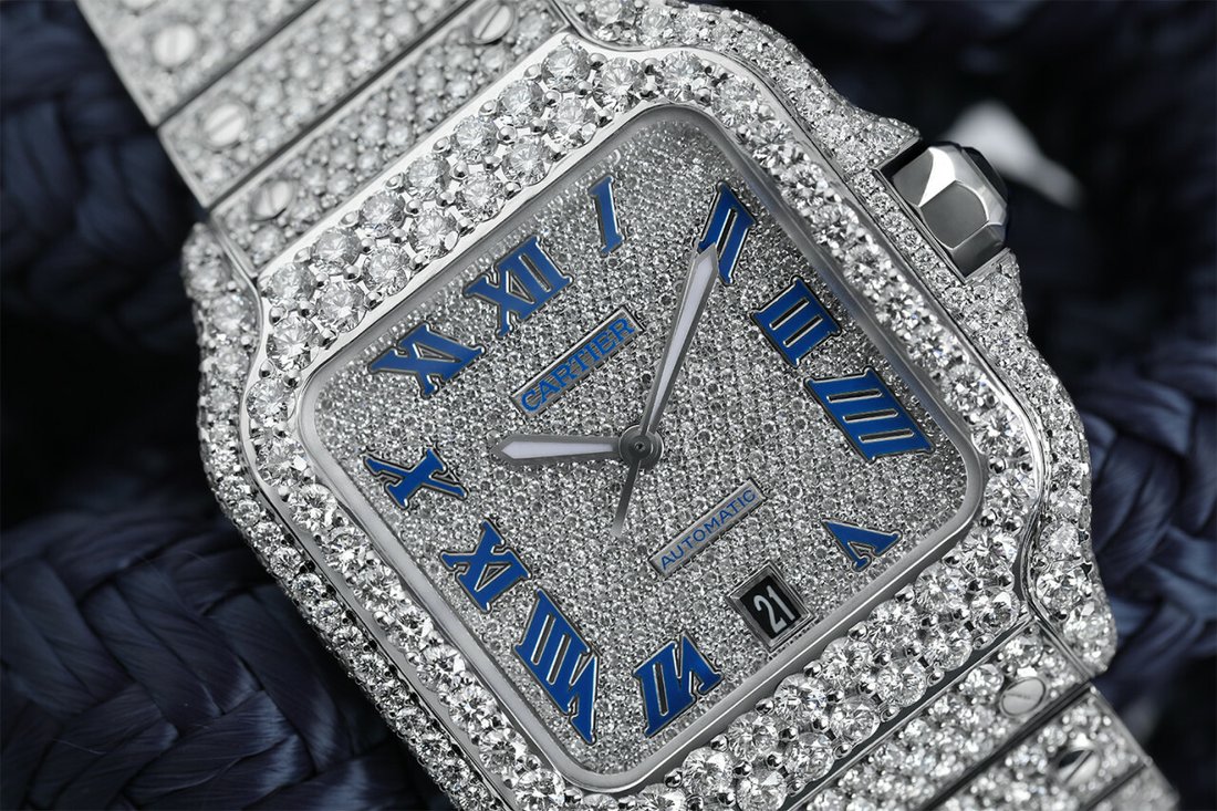Cartier Santos Large Stainless Steel Watch In New York, New York