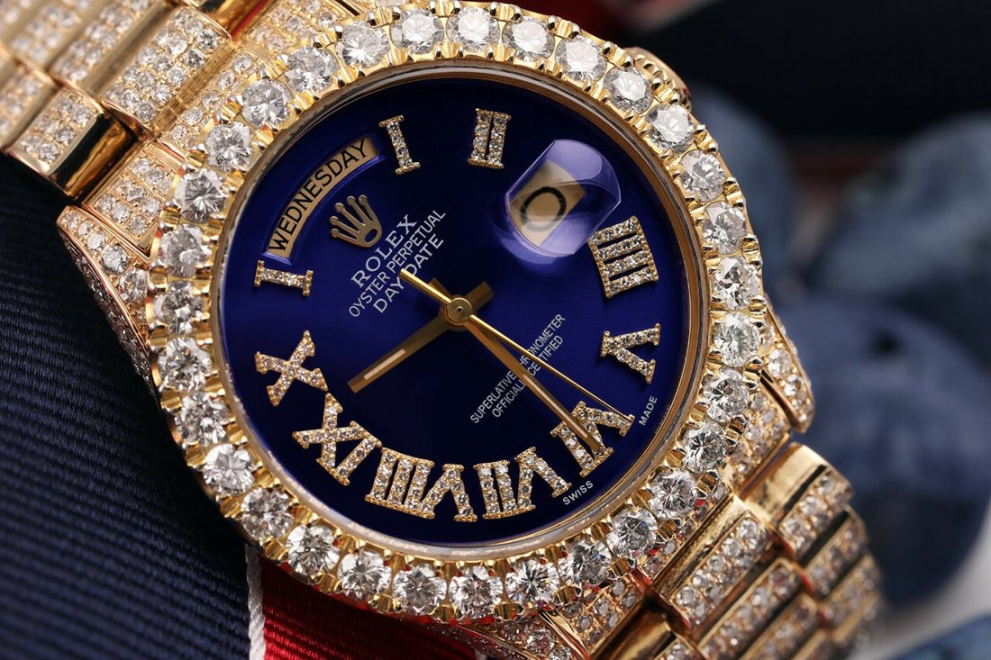 Rolex 36mm Presidential 18kt Gold Blue In New York, New York