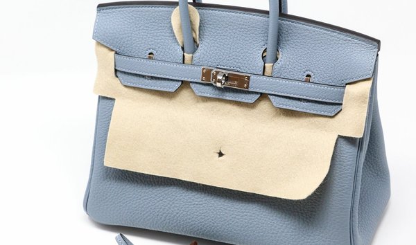 Hermes Birkin 25 Bleu Lin in Togo Leather Silver Hardware 2022 (12339175)